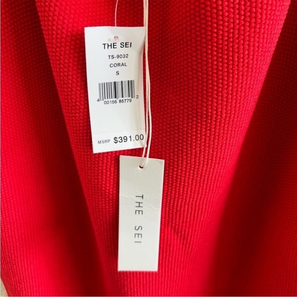 The Sei Strappy Knit Halter Midi Dress Red NWT - Picture 6 of 7